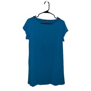 Eileen Fisher Blue Mini T-Shirt Dress